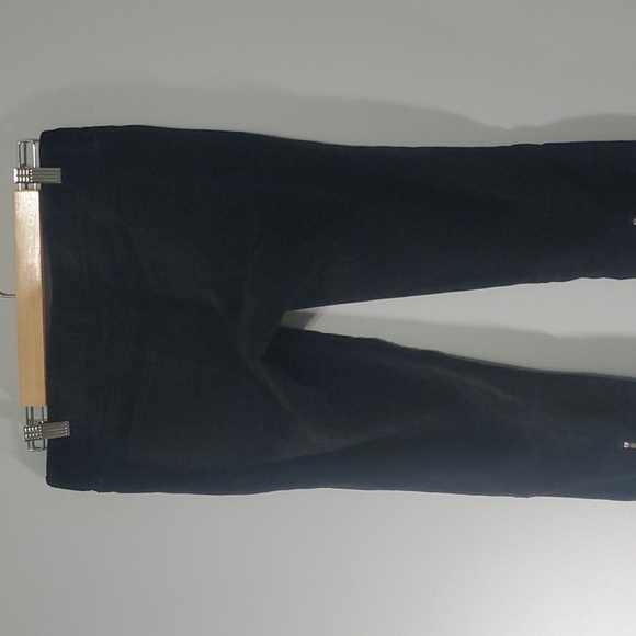 gap 1969 pants women's size 28R 28 size 6 black velour like zipper accents Wow - Picture 8 of 10